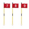 KINGTOP Golf Flagsticks Mini, Putting Green Flag for Yard, All 3 Feet, Golf Flagstick Set, Fiberglass Portable 2-Section Design, Numbered# 7-9 view 1