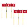 KINGTOP Golf Flagsticks Mini, Putting Green Flag for Yard, All 3 Feet, Golf Flagstick Set, Fiberglass Portable 2-Section Design, Numbered# 1-6 view 1