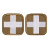 LIVANS Medic Cross Morale Patch, Medical White Cross First Aid Patch Tactical Hook and Loop EMT Patches 2 Packs for IFAK Plate Carrier Backpacks view 1