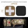 LIVANS Medic Cross Morale Patch, Medical White Cross First Aid Patch Tactical Hook and Loop EMT Patches 2 Packs for IFAK Plate Carrier Backpacks view 2