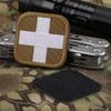 LIVANS Medic Cross Morale Patch, Medical White Cross First Aid Patch Tactical Hook and Loop EMT Patches 2 Packs for IFAK Plate Carrier Backpacks view 3
