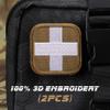 LIVANS Medic Cross Morale Patch, Medical White Cross First Aid Patch Tactical Hook and Loop EMT Patches 2 Packs for IFAK Plate Carrier Backpacks view 4