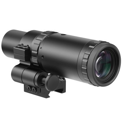 Feyachi M37 1.5X - 5X Red Dot Magnifier Focus Adjustment Optical Magnifier with Flip to Side Mount, Black