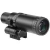 Feyachi M37 1.5X - 5X Red Dot Magnifier Focus Adjustment Optical Magnifier with Flip to Side Mount, Black view 1