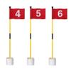 KINGTOP Golf Flagsticks Mini, Putting Green Flag for Yard, All 3 Feet, Golf Pin Flags Hole Cup Set, Fiberglass Portable 2-Section Design, Numbered# 4-6 view 1