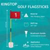 KINGTOP Golf Flagsticks Mini, Putting Green Flag for Yard, All 3 Feet, Golf Pin Flags Hole Cup Set, Fiberglass Portable 2-Section Design, Numbered# 4-6 view 3