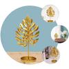 Cabilock 1pc Modern Leaf Jewelry Storage Tray for Earrings Necklaces Stylish Home Organizer Detachable Decorative Plate for Earrings Bracelets and Jewelry Display view 4