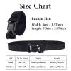 YIANO Quick Release Nylon Belt Military Tactical Webbing Work Belts for Men with Magnetic Buckle 1.26 inch Wide, Outdoor Hiking Golf Belt Black 49" view 2