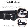 YIANO Quick Release Nylon Belt Military Tactical Webbing Work Belts for Men with Magnetic Buckle 1.26 inch Wide, Outdoor Hiking Golf Belt Black 49" view 4