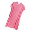 Backbayia Cotton Surf Poncho Hooded Beach Towel Wetsuit Changing Robe for Men and Women (Pink) view 2