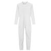 LiiYii Men's One Piece Full Body Unitard Leotard Back Zipper Long Sleeve Stretchy Bodysuits White XX-Large view 4