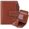 GOIACII RFID Women's Wallet Small Ladies Credit Card Holder Leather with Zipper Pocket 4 ID Windows Wax Brown view 1