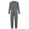 LiiYii Men's One Piece Full Body Unitard Leotard Back Zipper Long Sleeve Stretchy Bodysuits Grey Medium view 4