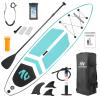 ADVENOR Paddle Board 11'x33 x6 Extra Wide Inflatable Stand Up with SUP Accessories Including Adjustable Paddle,Backpack,Waterproof Bag,Leash,and Hand Pump,Repair Kit (Green) view 1