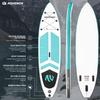 ADVENOR Paddle Board 11'x33 x6 Extra Wide Inflatable Stand Up with SUP Accessories Including Adjustable Paddle,Backpack,Waterproof Bag,Leash,and Hand Pump,Repair Kit (Green) view 2