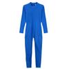 LiiYii Men's One Piece Full Body Unitard Leotard Back Zipper Long Sleeve Stretchy Bodysuits Blue XX-Large view 4