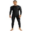 LiiYii Men's One Piece Full Body Unitard Leotard Back Zipper Long Sleeve Stretchy Bodysuits Black XX-Large view 1