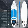 ADVENOR Paddle Board 11'x33 x6 Extra Wide Inflatable Stand Up with SUP Accessories Including Adjustable Paddle,Backpack,Waterproof Bag,Leash,and Hand Pump,Repair Kit (Blue) view 2