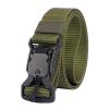 YIANO Quick Release Nylon Belt Military Tactical Webbing Work Belts for Men with Magnetic Buckle 1.26 inch wide, Outdoor Hiking Golf Belt Army Green 45" view 1