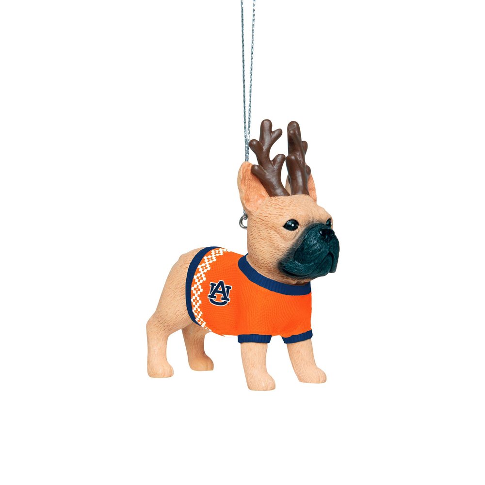 FOCO Auburn Tigers NCAA French Bulldog Wearing Sweater Ornament