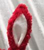 3T-SISTER Helmet Bunny Ear Women Girls Plush Rabbit Ear for Motorcycle Bicycle Ski Helmets Halloween Party Cosplay Wig Helmet Accessory Decorations Velcro Reusable Design Red 2PC view 4
