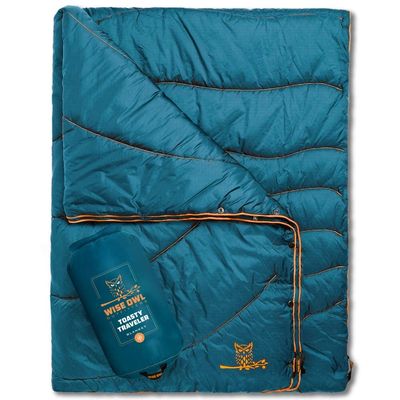 Wise Owl Outfitters Outdoor Camping Blanket Lightweight Packable Puffy Quilt for Backpacking, Hiking & Travel Warm Water Resistant Blanket for Cold Weather Camping