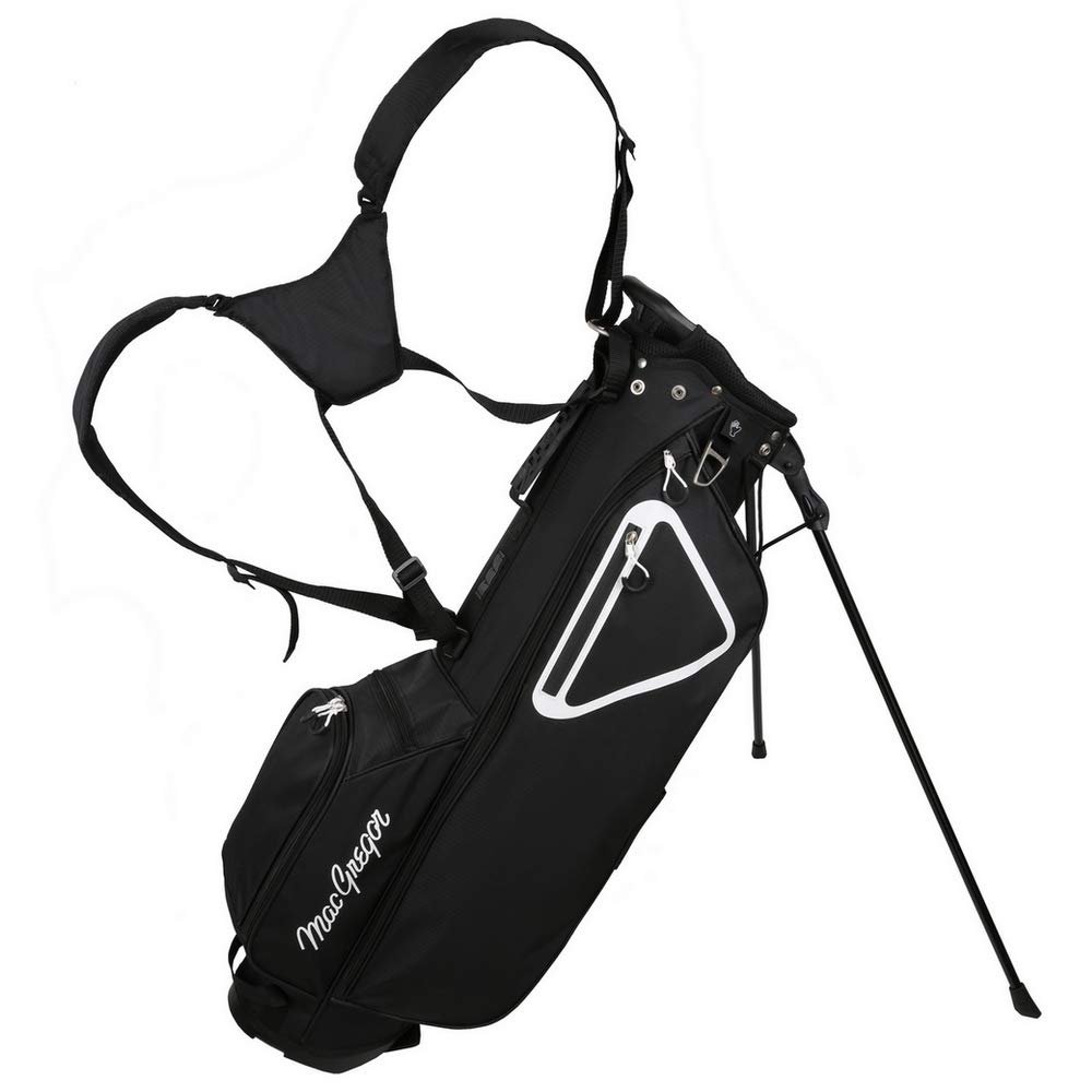 MacGregor Golf MacTec Stand Bag - Slim Lightweight 7" Golf Bag Black/White