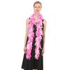 Flydreamfeathers 40 Gram 72" Long, Turkey Chandelle Feather Boa, Dancing Wedding Crafting Party Dress Up, Halloween Costume Decoration (White mix Hot Pink) view 1
