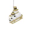 FOCO UCF Knights NCAA Sledding Snowmen Ornament, team color, one size (RONCSMSD) view 3
