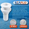 SEAFLO 2 Thru Hull Fitting Marine Boat, Polypropylene, Plastic Drain Overflow Connector, Corrosion Resistant Saltwater Safe, Transom Mount, Bilge Port Deck Outlet, 4-Year Warranty (White, 2-Pack) view 3