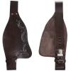 CHALLENGER Horse Western Adult Tooled Brown Leather Replacement Saddle Fenders 5225DB view 1