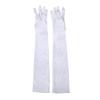 "Maigk 20.47'' Satin Evening Gloves Long Party Dance Elbow Arm Length Opera Cosplay (1, White)" view 1