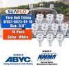 SEAFLO  Thru Hull Fitting Marine Boat, Polypropylene, Plastic Drain Overflow Connector, Corrosion Resistant Saltwater Safe, Transom Mount, Bilge Port Deck Outlet, 4-Year Warranty (White, 5-Pack) view 2