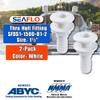 SEAFLO 1 Thru Hull Fitting Marine Boat, Polypropylene, Plastic Drain Overflow Connector, Corrosion Resistant Saltwater Safe, Transom Mount, Bilge Port Deck Outlet, 4-Year Warranty (White, 2-Pack) view 2