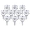 SEAFLO  Thru Hull Fitting Marine Boat, Polypropylene, Plastic Drain Overflow Connector, Corrosion Resistant Saltwater Safe, Transom Mount, Bilge Port Deck Outlet, 4-Year Warranty (White, 10-Pack) view 1
