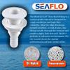 SEAFLO  Thru Hull Fitting Marine Boat, Polypropylene, Plastic Drain Overflow Connector, Corrosion Resistant Saltwater Safe, Transom Mount, Bilge Port Deck Outlet, 4-Year Warranty (White, 10-Pack) view 3