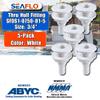 SEAFLO  Thru Hull Fitting Marine Boat, Polypropylene, Plastic Drain Overflow Connector, Corrosion Resistant Saltwater Safe, Transom Mount, Bilge Port Deck Outlet, 4-Year Warranty (White, 2-Pack) view 2