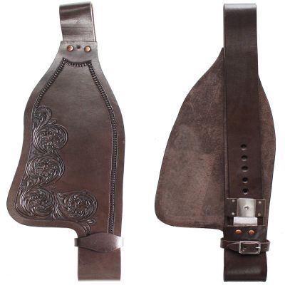 CHALLENGER Horse Western Adult Tooled Brown Leather Replacement Saddle Fenders 5211DB