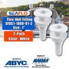 SEAFLO 1 Thru Hull Fitting Marine Boat, Polypropylene, Plastic Drain Overflow Connector, Corrosion Resistant Saltwater Safe, Transom Mount, Bilge Port Deck Outlet, 4-Year Warranty (White, 2-Pack) view 2