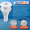 SEAFLO 1 Thru Hull Fitting Marine Boat, Polypropylene, Plastic Drain Overflow Connector, Corrosion Resistant Saltwater Safe, Transom Mount, Bilge Port Deck Outlet, 4-Year Warranty (White, 2-Pack) view 3
