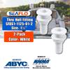SEAFLO 1 Thru Hull Fitting Marine Boat, Polypropylene, Plastic Drain Overflow Connector, Corrosion Resistant Saltwater Safe, Transom Mount, Bilge Port Deck Outlet, 4-Year Warranty (White, 2-Pack) view 2