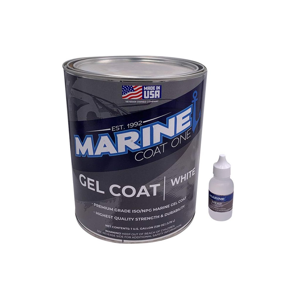 Marine Coat One Premium Marine Gelcoat (Black with Wax, Quart)