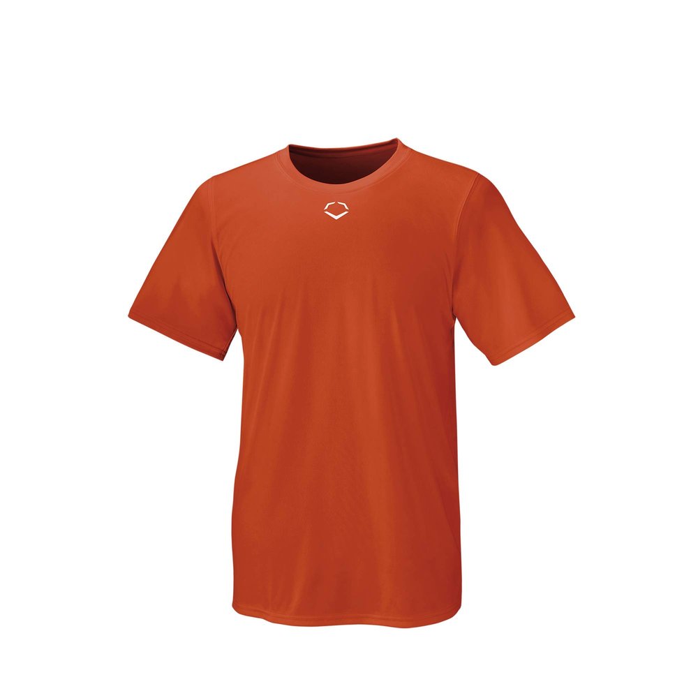 Evoshield Men's E306 Tech Tee Baseball Shirt-Orange,2X Large