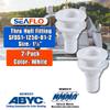SEAFLO 1 Thru Hull Fitting Marine Boat, Polypropylene, Plastic Drain Overflow Connector, Corrosion Resistant Saltwater Safe, Transom Mount, Bilge Port Deck Outlet, 4-Year Warranty (White, 2-Pack) view 2