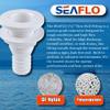 SEAFLO 1 Thru Hull Fitting Marine Boat, Polypropylene, Plastic Drain Overflow Connector, Corrosion Resistant Saltwater Safe, Transom Mount, Bilge Port Deck Outlet, 4-Year Warranty (White, 2-Pack) view 3