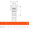SEAFLO 1 Thru Hull Fitting Marine Boat, Polypropylene, Plastic Drain Overflow Connector, Corrosion Resistant Saltwater Safe, Transom Mount, Bilge Port Deck Outlet, 4-Year Warranty (White, 2-Pack) view 4