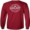 Joe's USA Koloa Surf Thruster Logo Long Sleeve Cotton T-Shirt-XL-Cardinal/w view 1