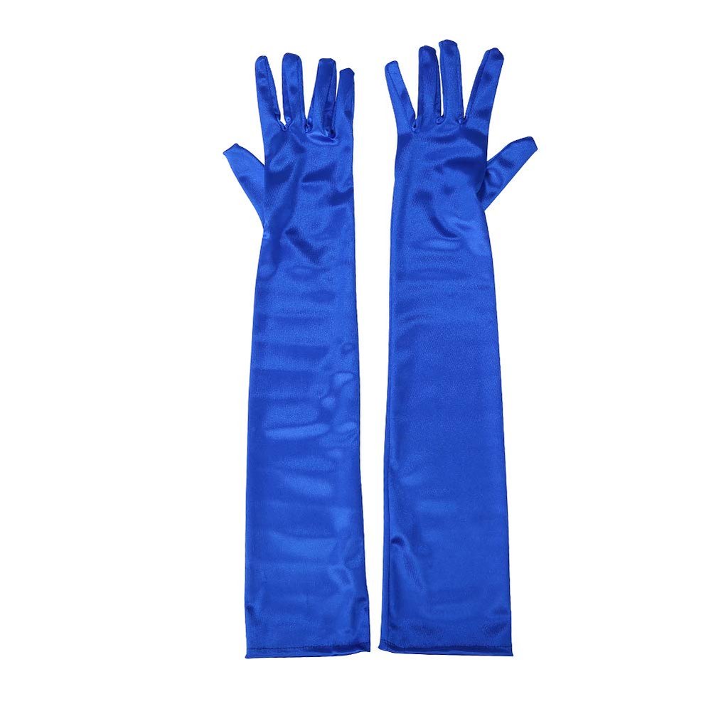 "Maigk 20.47'' Satin Evening Gloves Long Party Dance Elbow Arm Length Opera Cosplay (1, Royal Blue)"