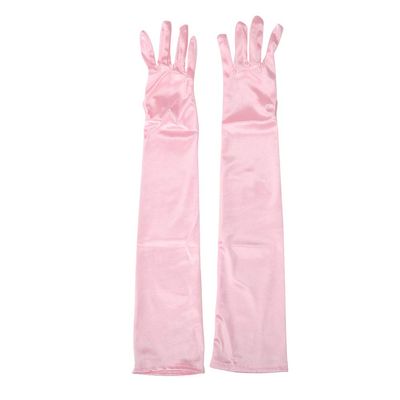 "Maigk 20.47'' Satin Evening Gloves Long Party Dance Elbow Arm Length Opera Cosplay (1, Pink)"