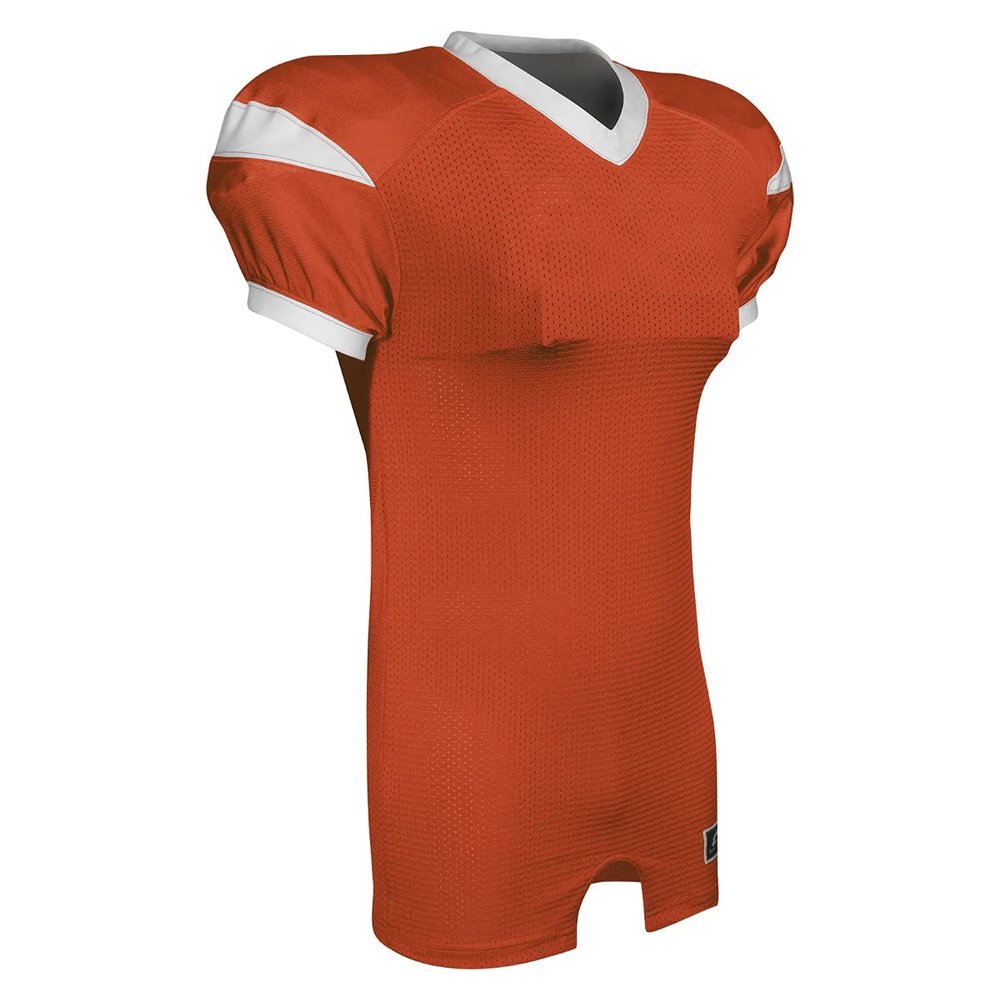 CHAMPRO Standard Backer Adult Football Jersey, Orange/White, Large